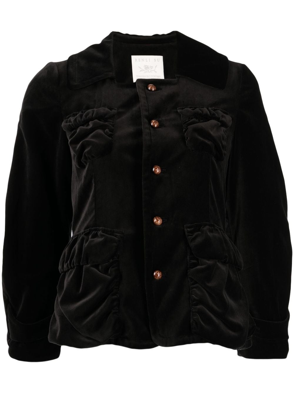 Edwina velvet-effect cotton jacket - 1