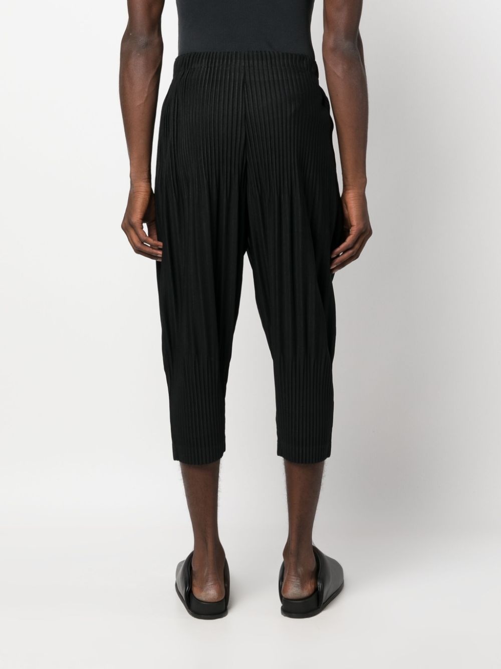 pleated tapered cropped trousers - 4