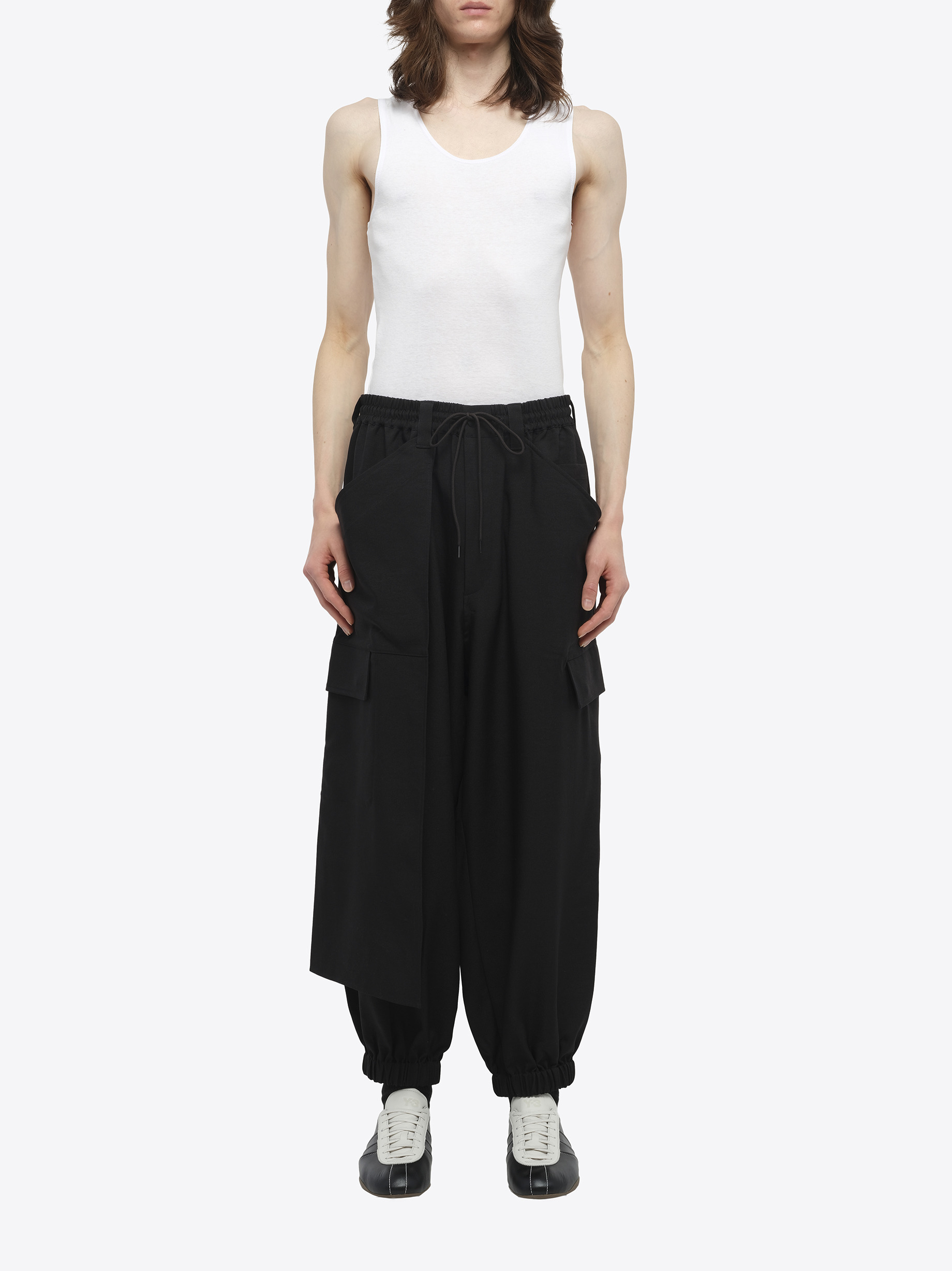 Sport Uniform Cuffed Cargo Pants in Black - 7