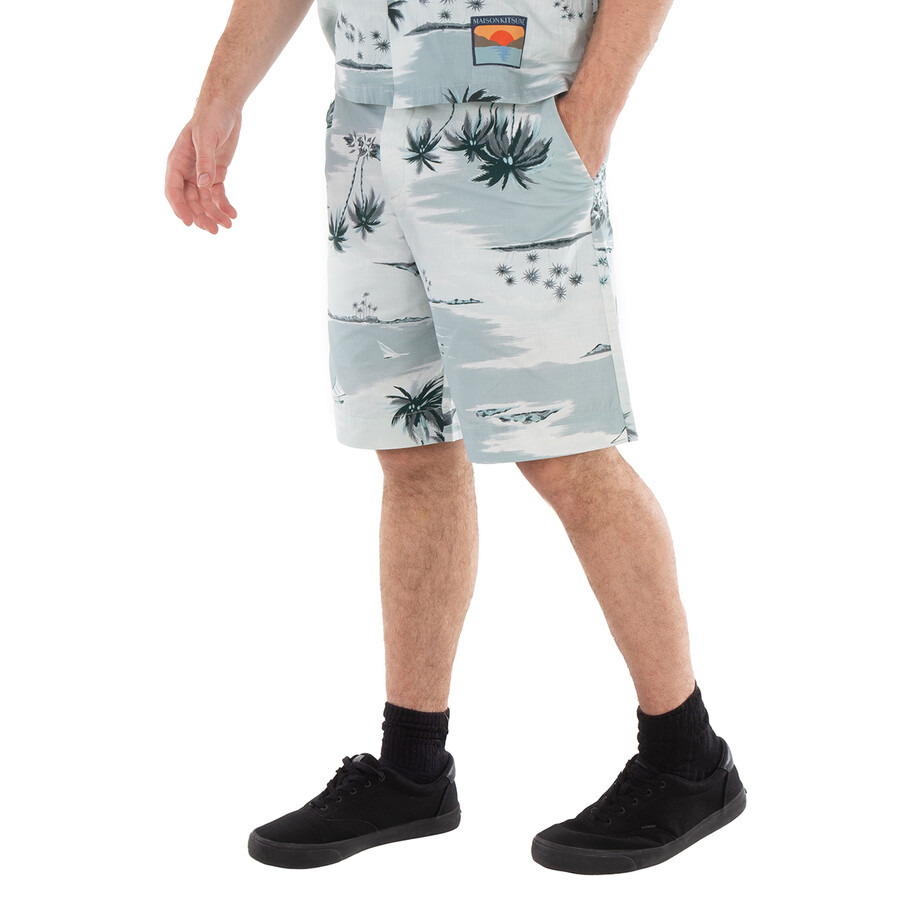 Maison Kitsune Seafoam Graphic Board Shorts - 2