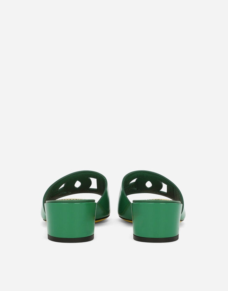 Dolce & Gabbana Patent leather DG mules with cut-out outlook