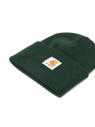 Carhartt logo-patch knitted beanie outlook