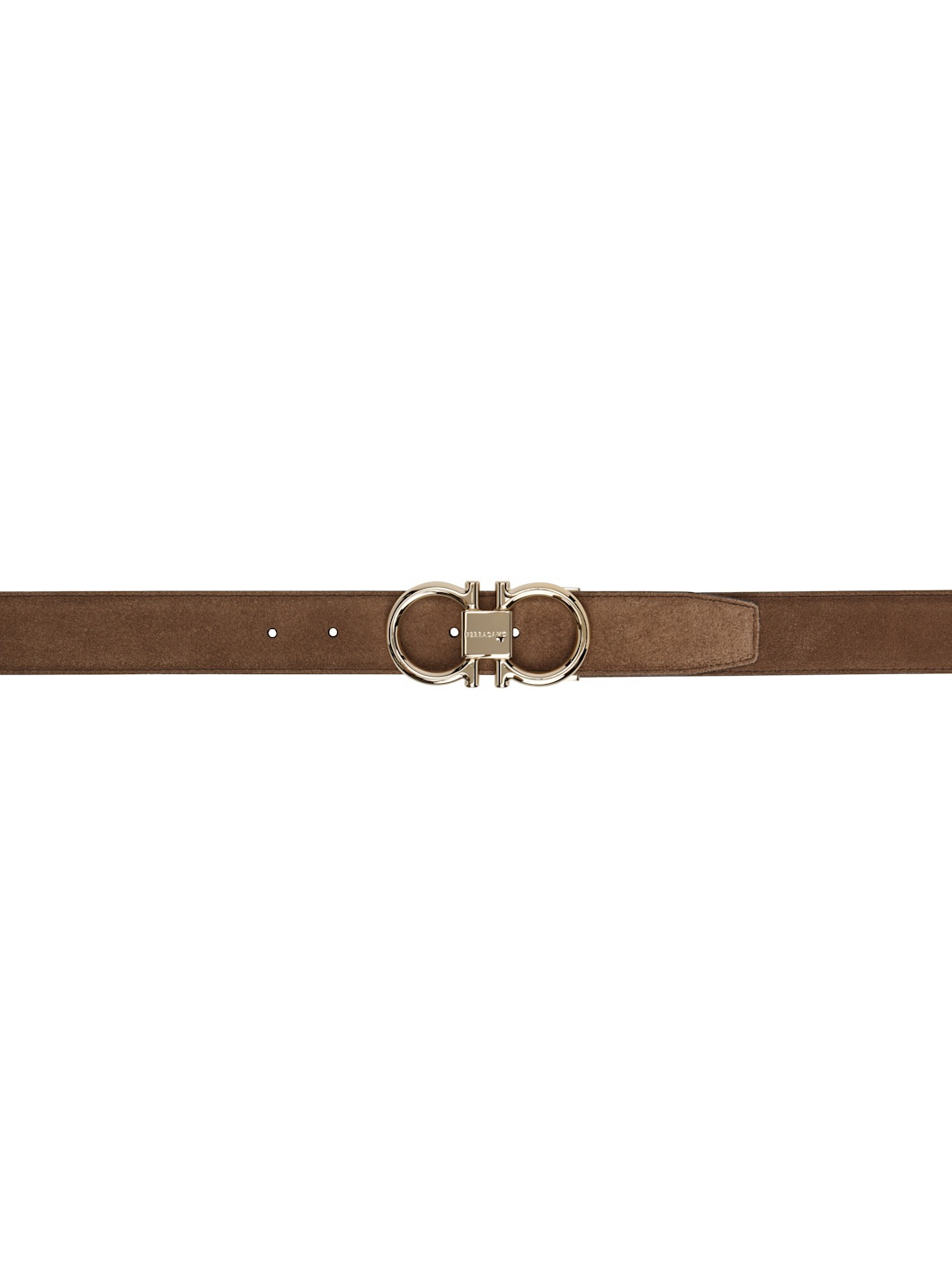 Tan Double Gancini Belt - 1