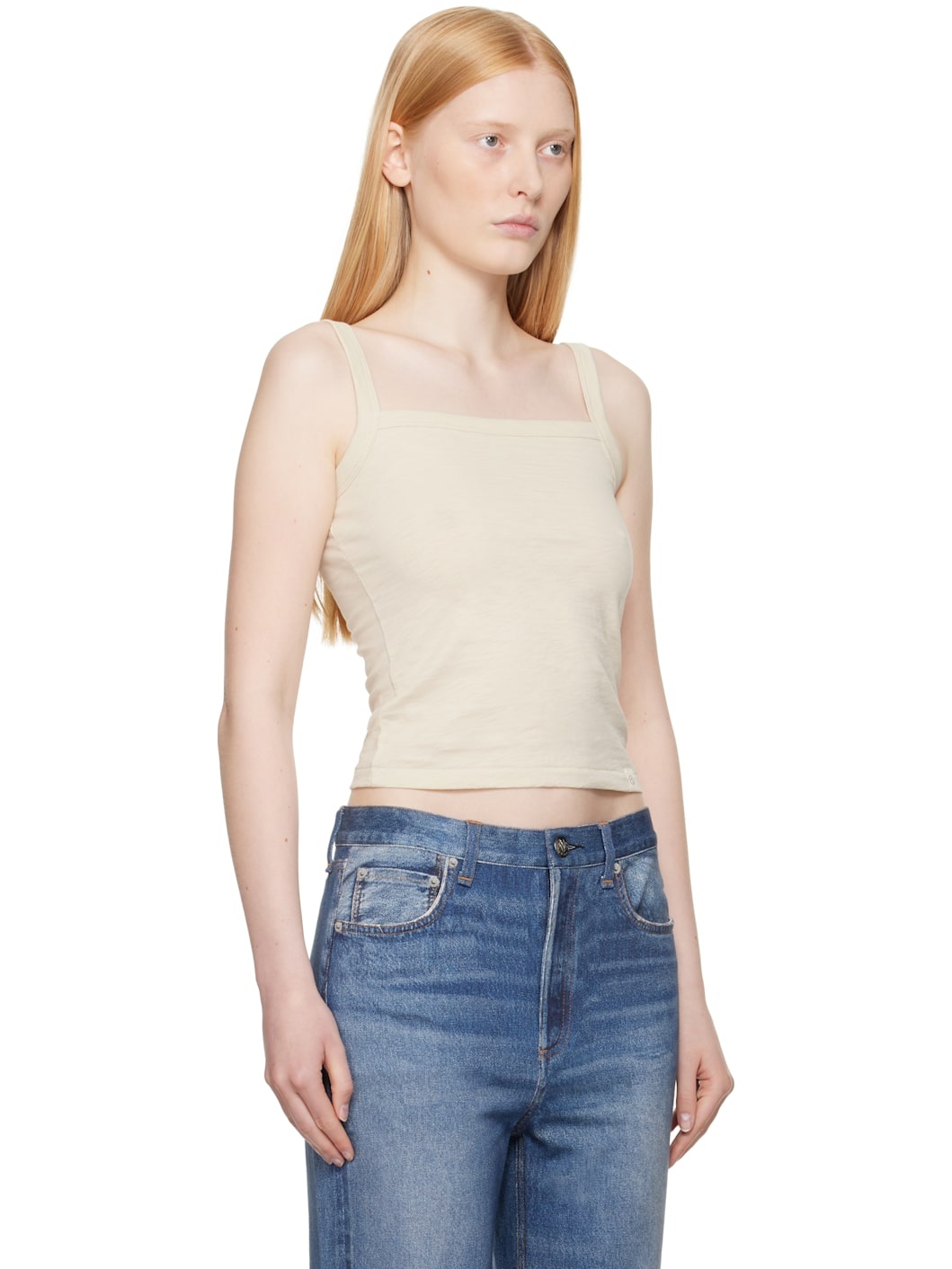 Off-White 'The Slub Square Neck' Tank Top - 2
