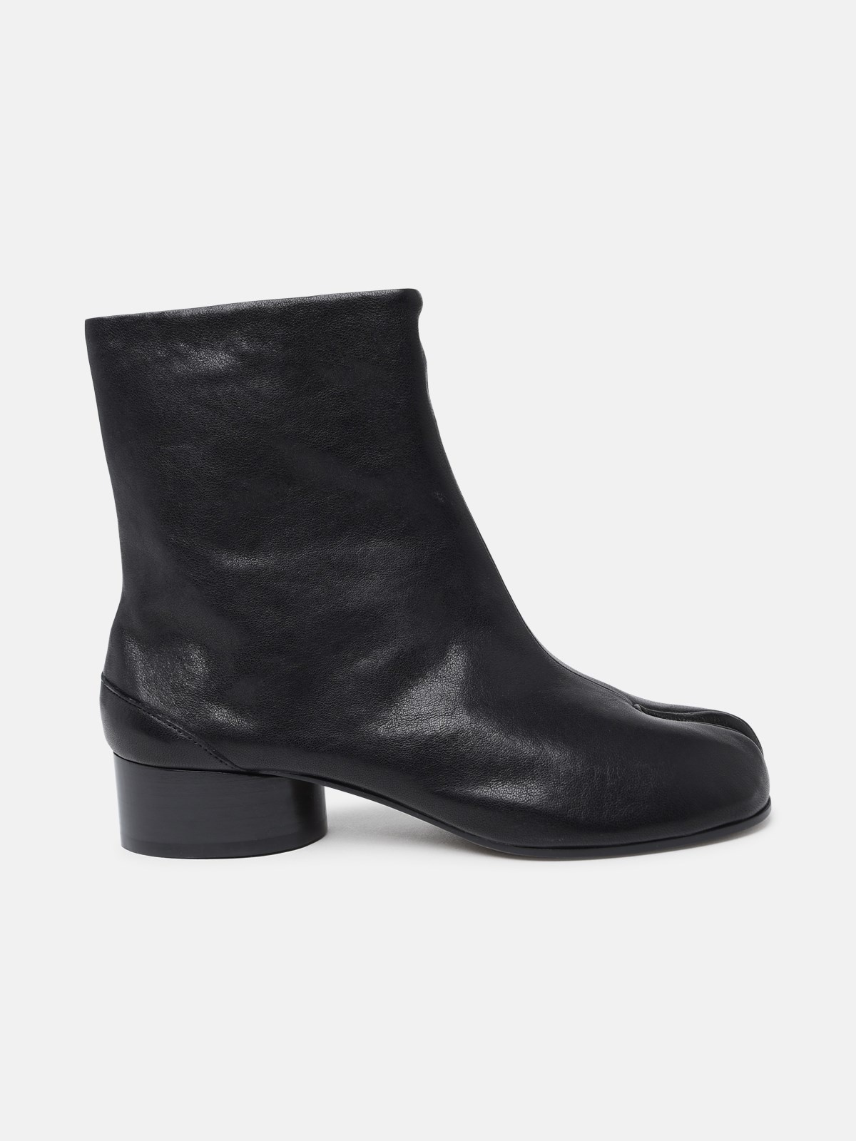 BLACK NAPPA LEATHER ANKLE BOOTS - 1