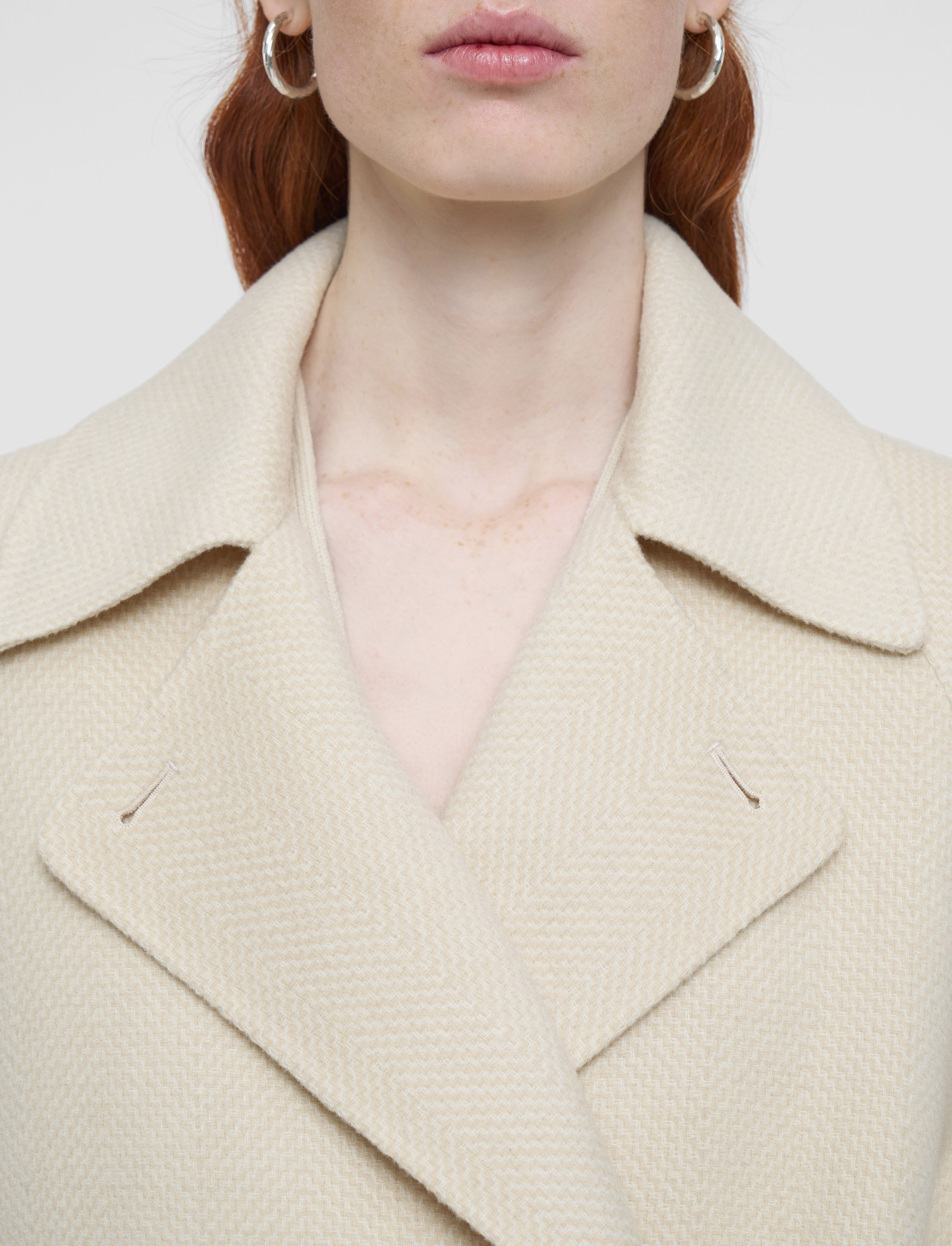 Navarre Linear Double Face Wool Coat - 5