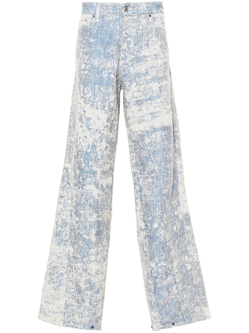 dust-effect straight-leg jeans 1