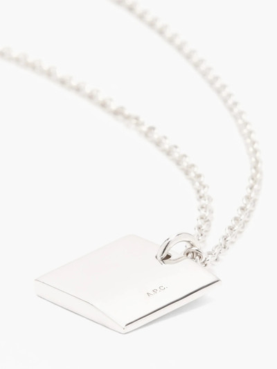 A.P.C. Nolan bevelled-pendant necklace outlook