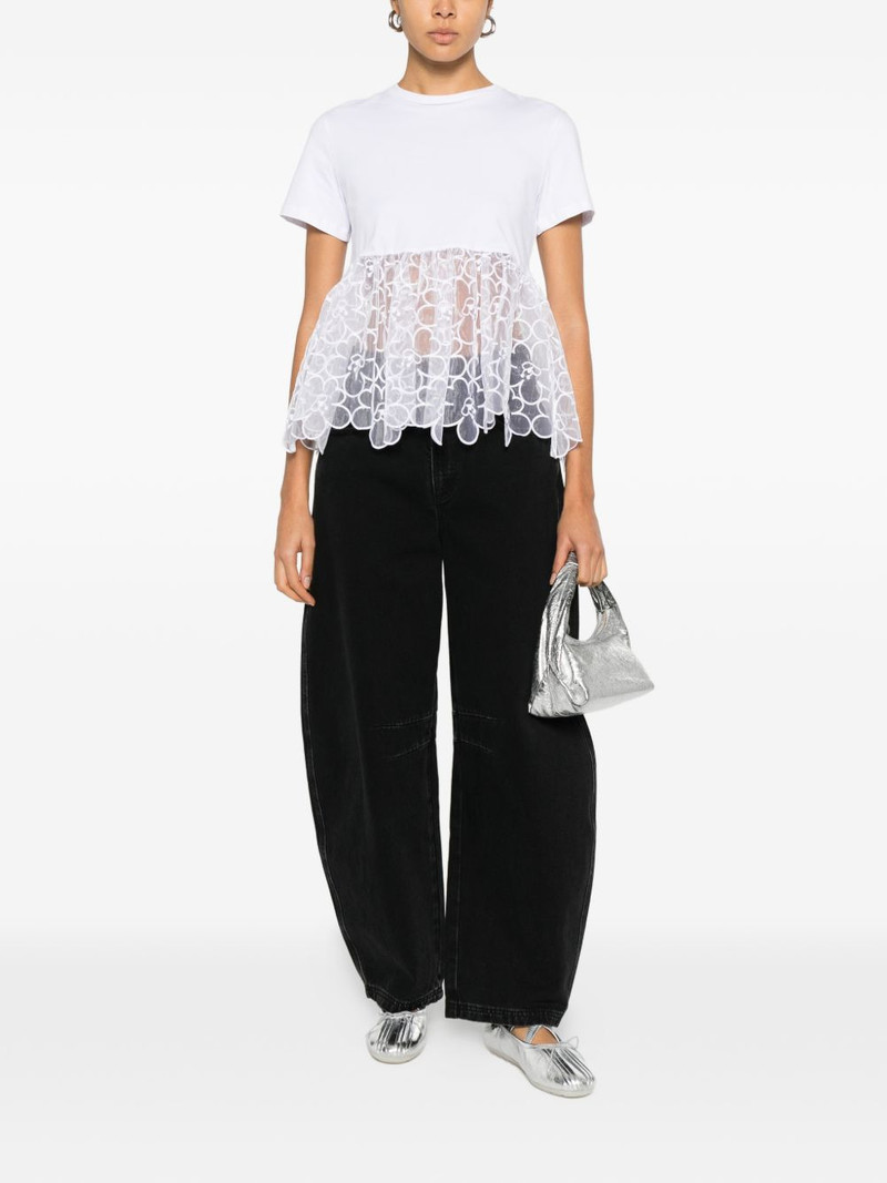 CECILIE BAHNSEN lace-detail T-shirt outlook