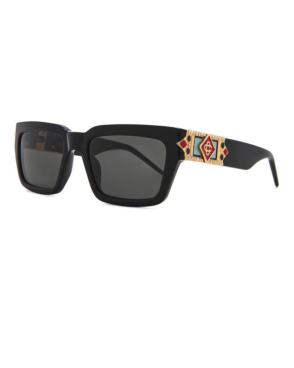 Gold Plated Monogram Plaque Sunglasses - 2
