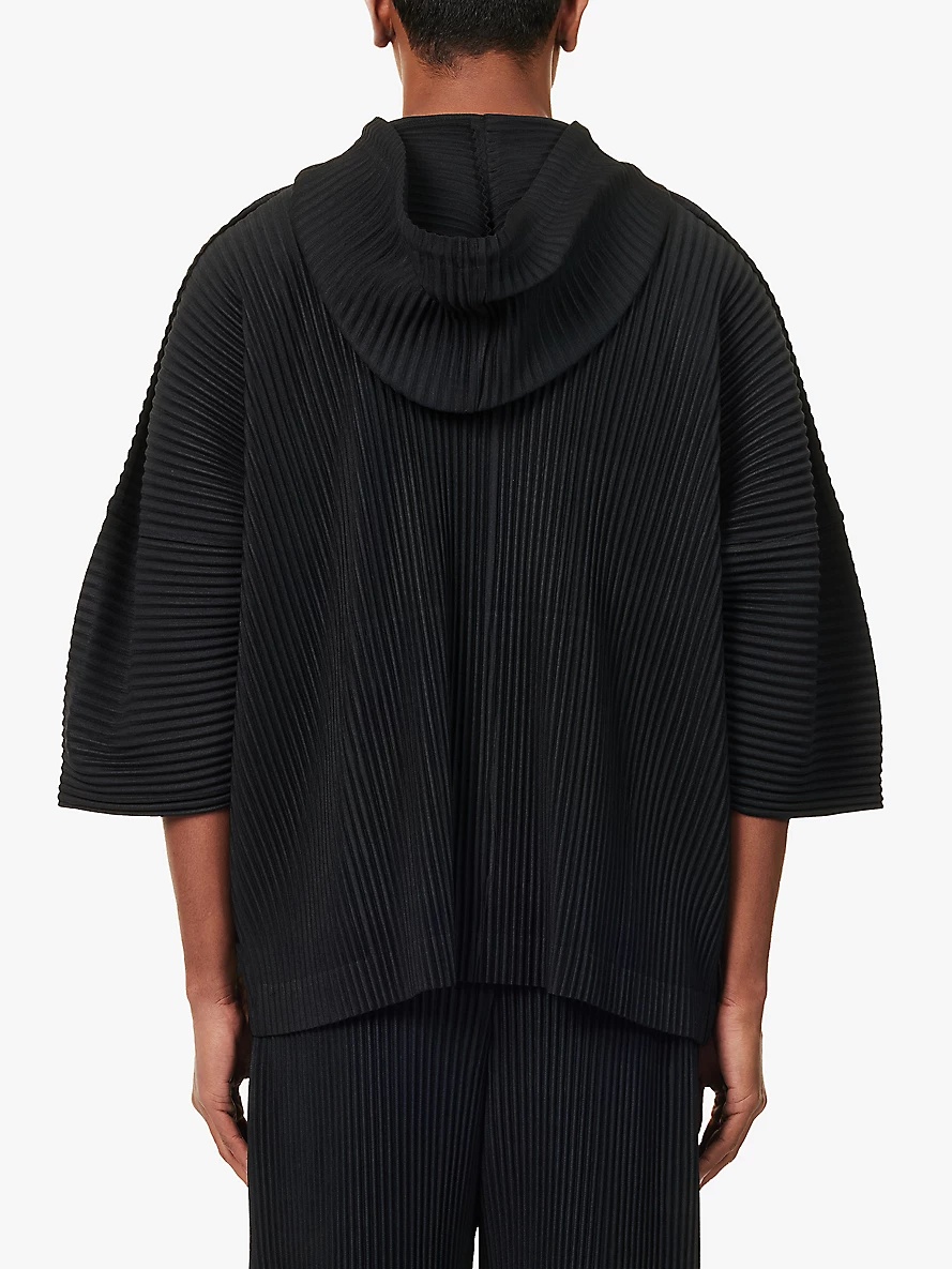 June pleated knitted hoody - 4