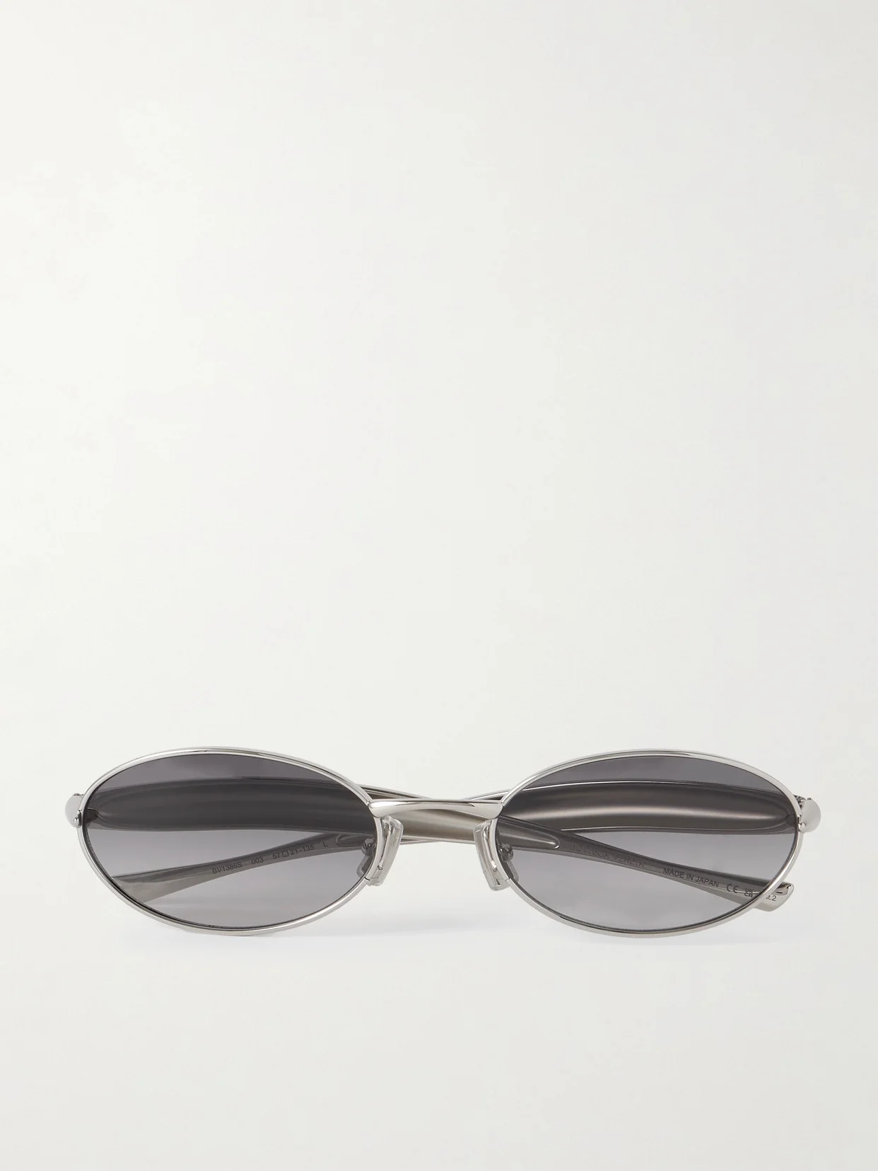 Sardine Oval-frame Silver-tone Sunglasses - 1