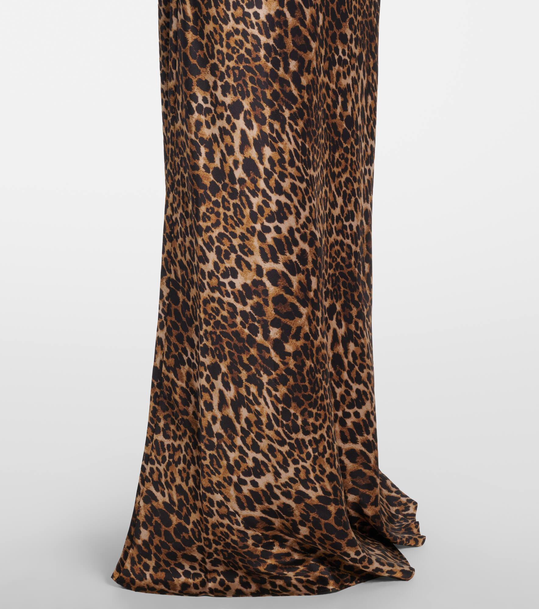 Ira leopard-print silk gown - 5
