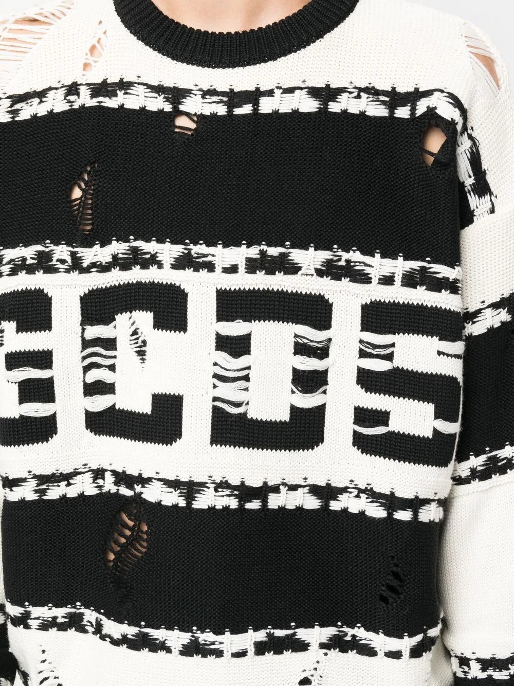 striped logo-intarsia jumper - 5