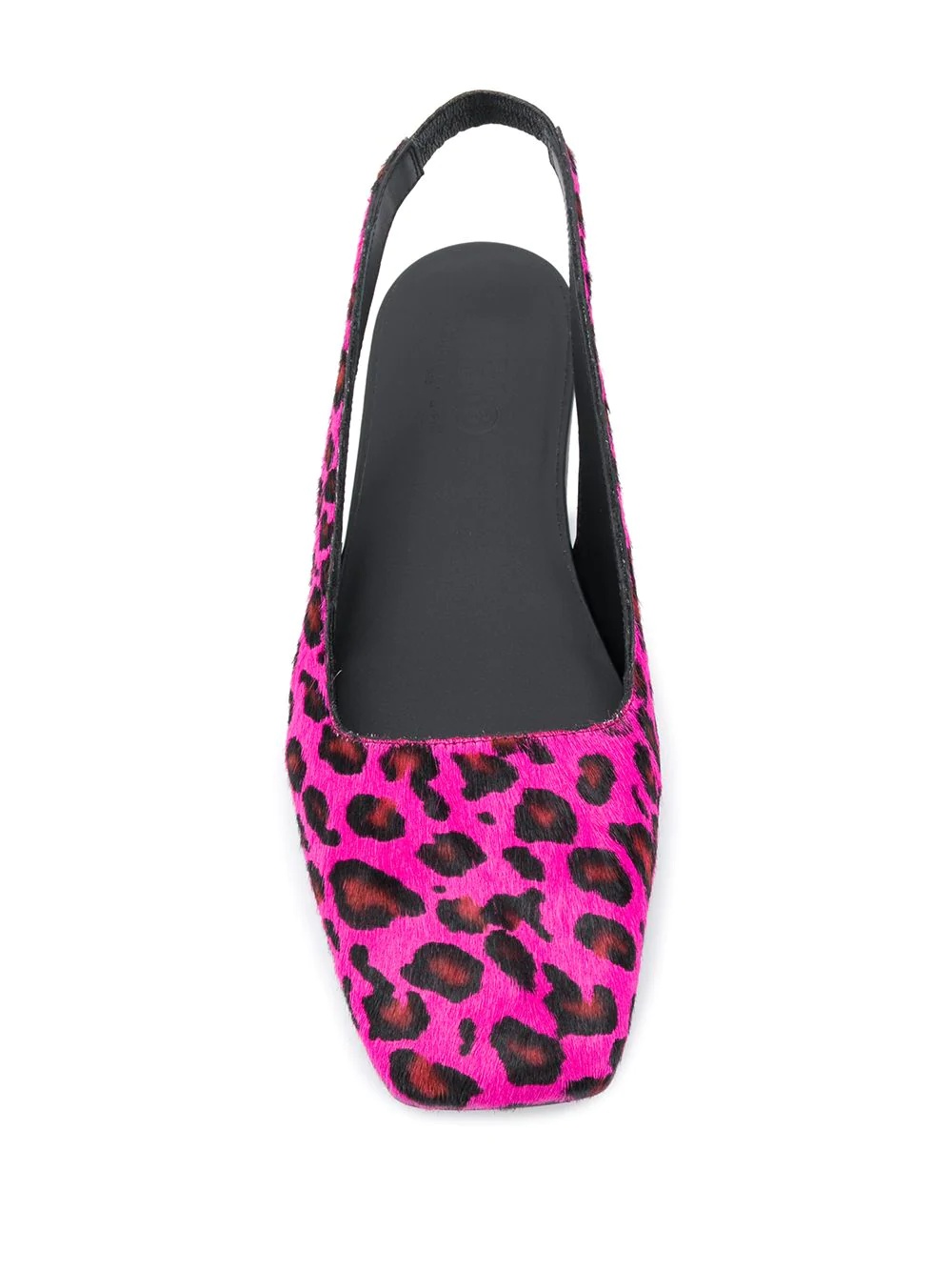 leopard print slingback ballerina shoes - 4