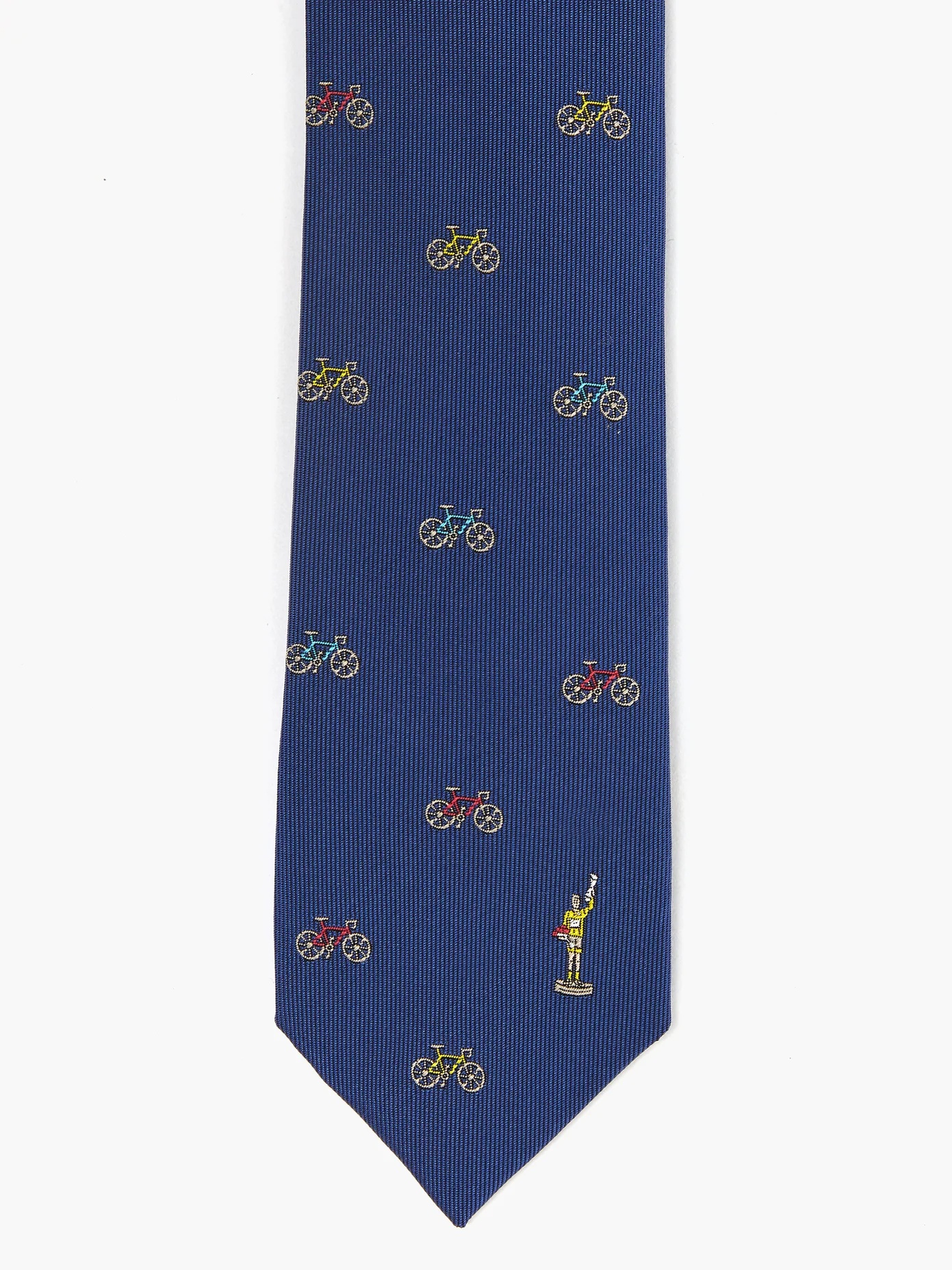 Bicycle-pattern silk-twill tie - 4