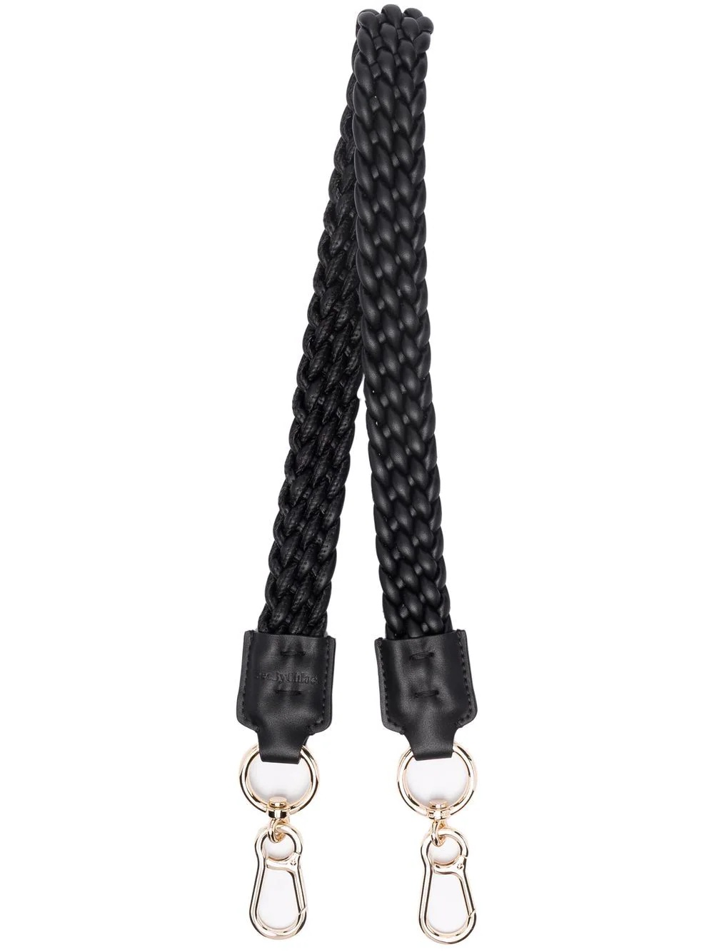 woven faux-leather bag strap - 1