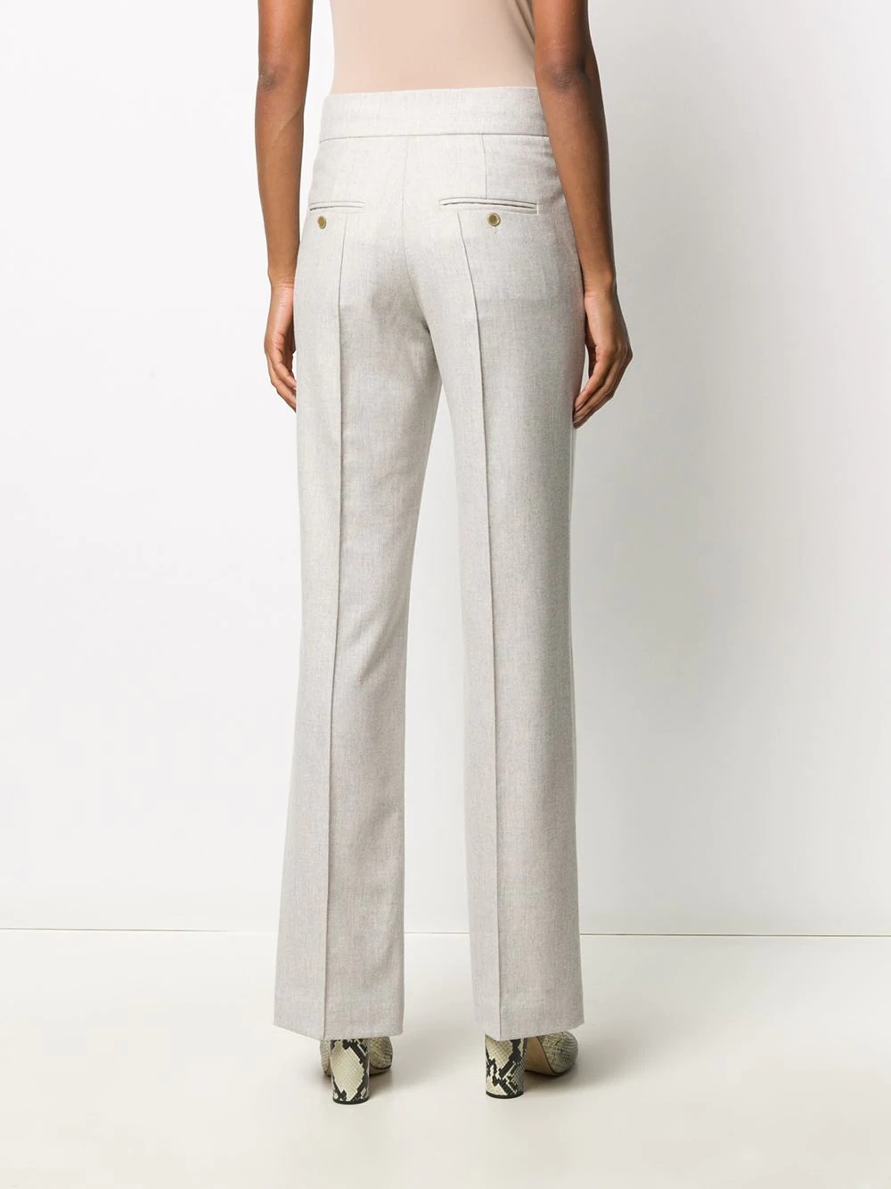 high-waisted straight-leg trousers - 4