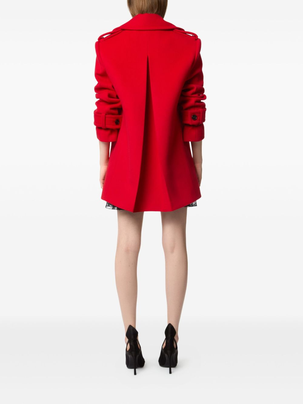 double-breasted wool coat - 4