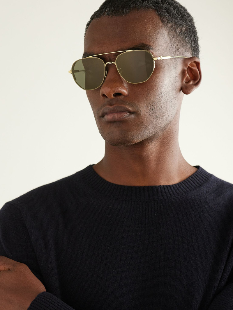 Dior NeoDior RU Aviator-Style Gold-Tone Sunglasses Gold outlook
