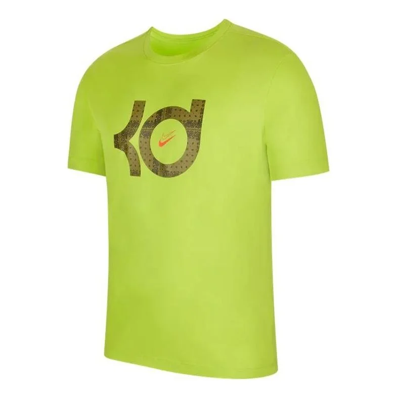 Nike KD Front Logo Short Sleeves Tee 'Green Grey' DQ1876-321 - 1