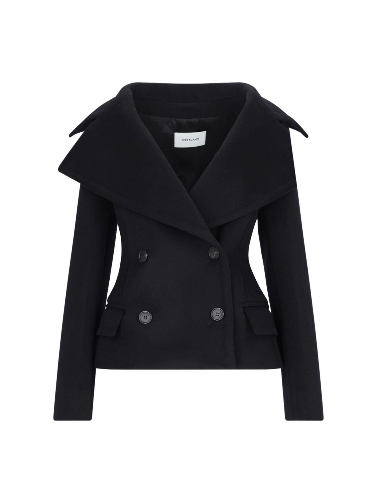 FERRAGAMO DOUBLE-BREASTED JACKET | sugar | REVERSIBLE