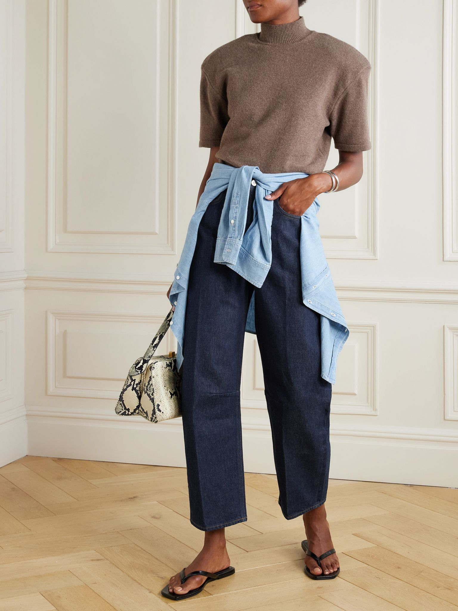 Miro mid-rise barrel-leg jeans Dark denim - 2