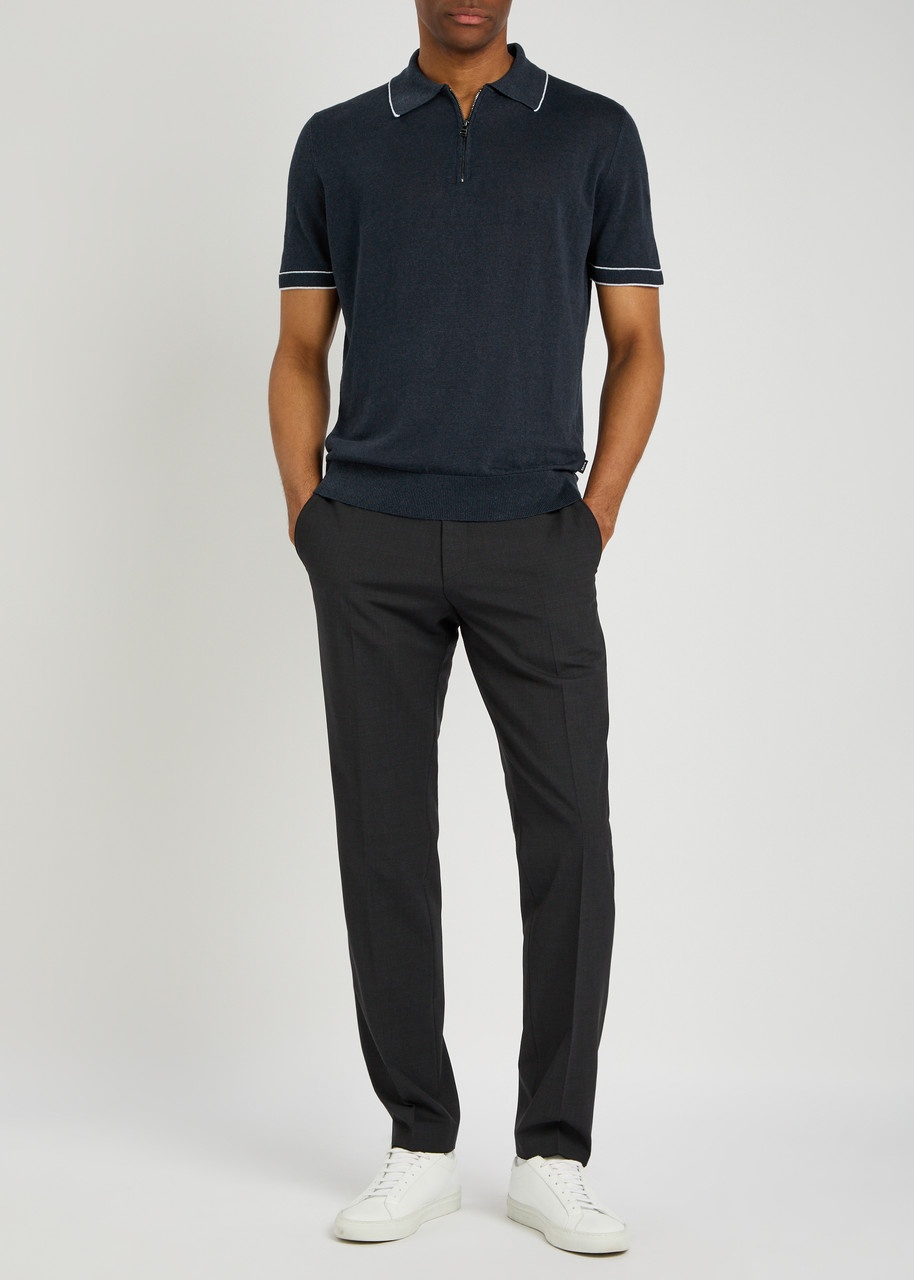 Boss Knitted Linen-blend Polo Shirt - 4
