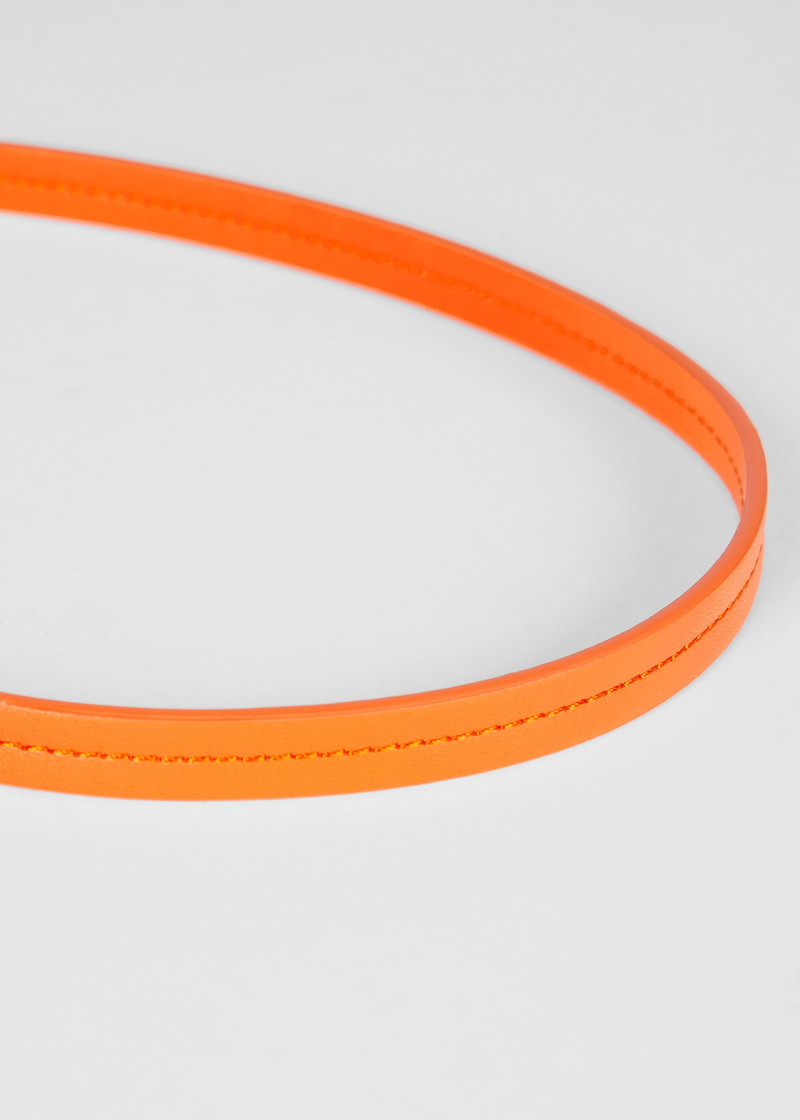 Tan Colour-Block Leather Pouch Bag 7