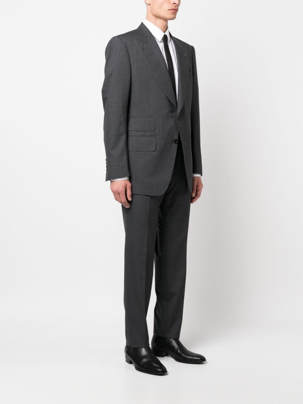 single-breasted wool suit - 3