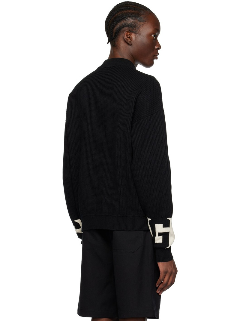 Black & White Jacquard Sweatshirt 3