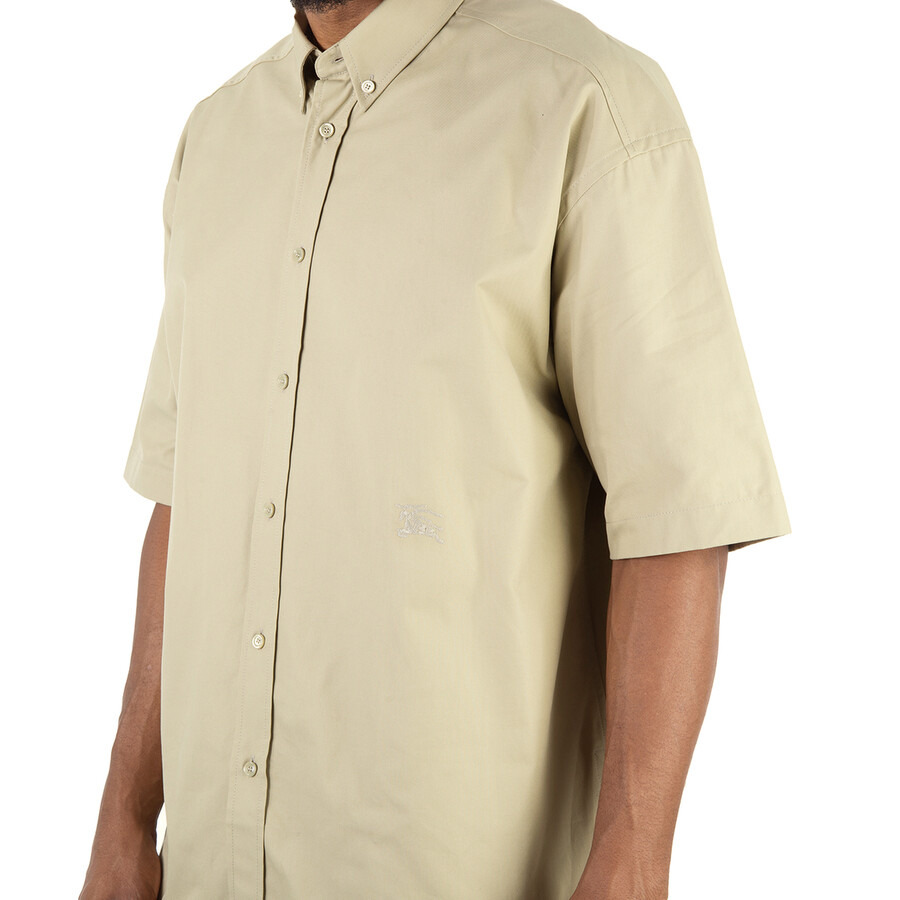 Burberry Logo-Embroidered Short Sleeve Poplin Shirt - 2