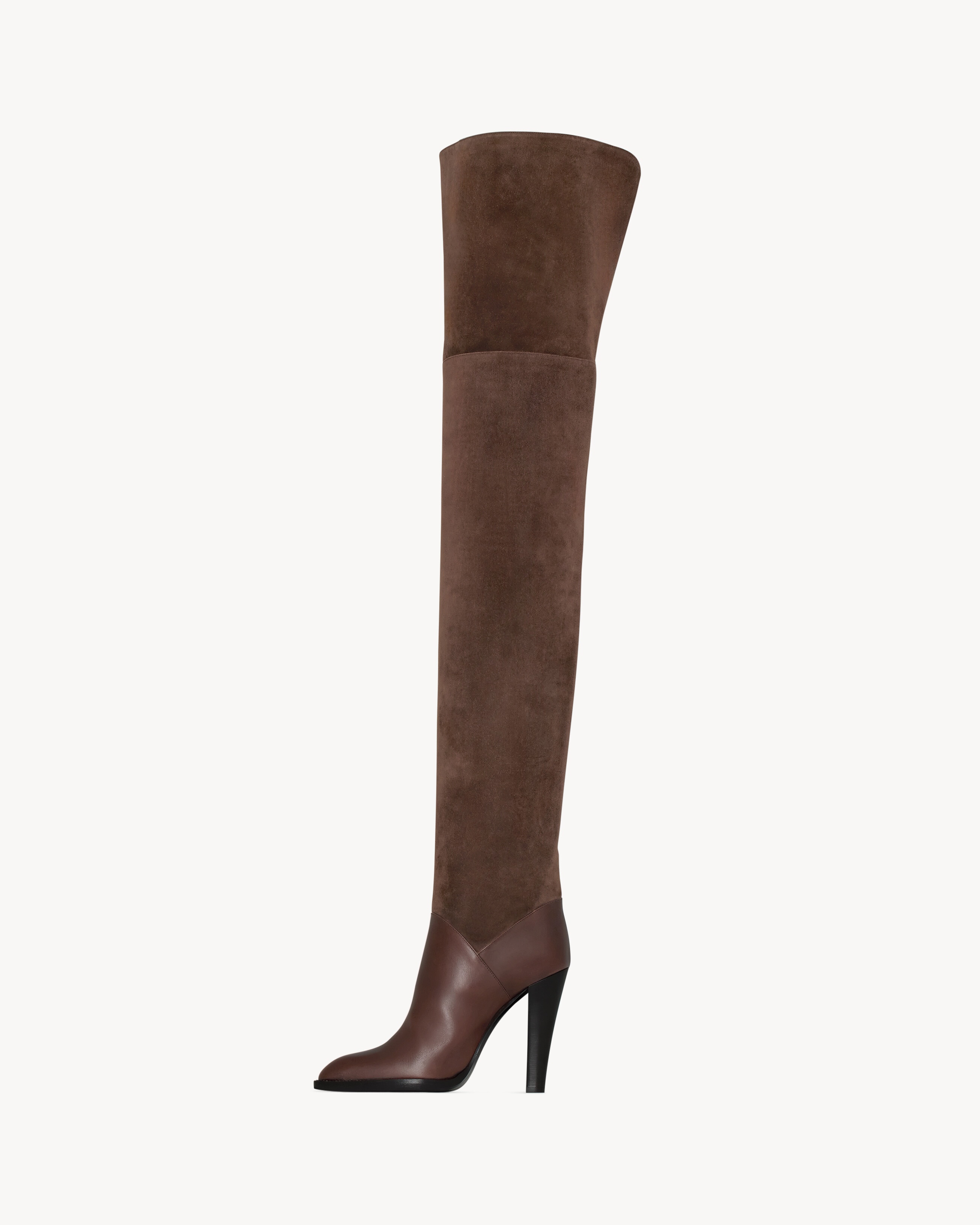 NADJA BOOTS IN SMOOTH LEATHER AND SUEDE - 4