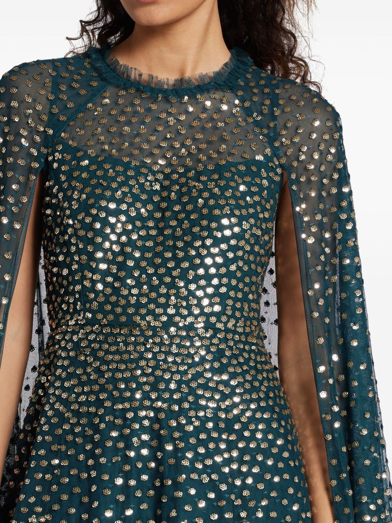 sequined cape dress 5