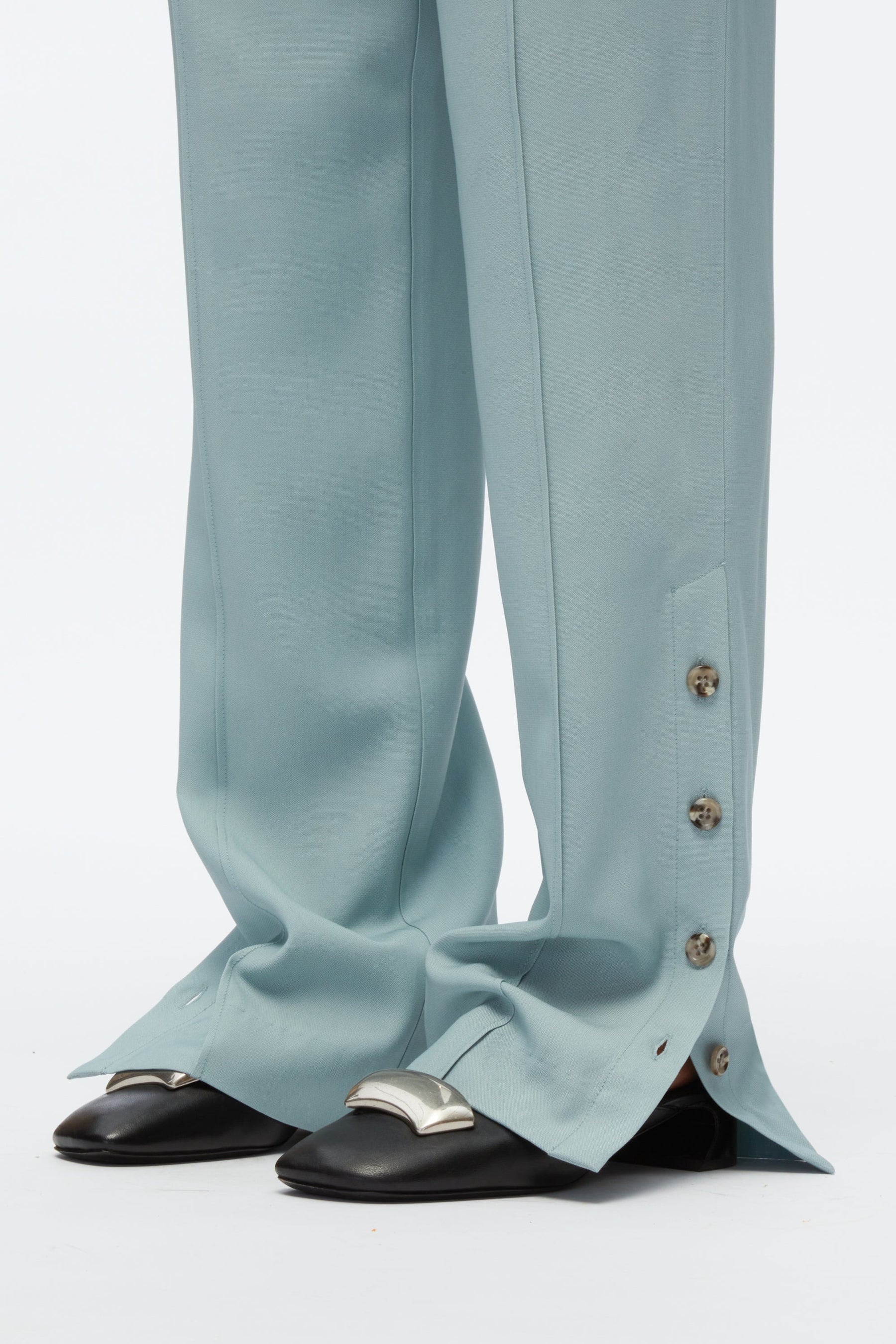 Elasticated Pants With Side Vent - 5