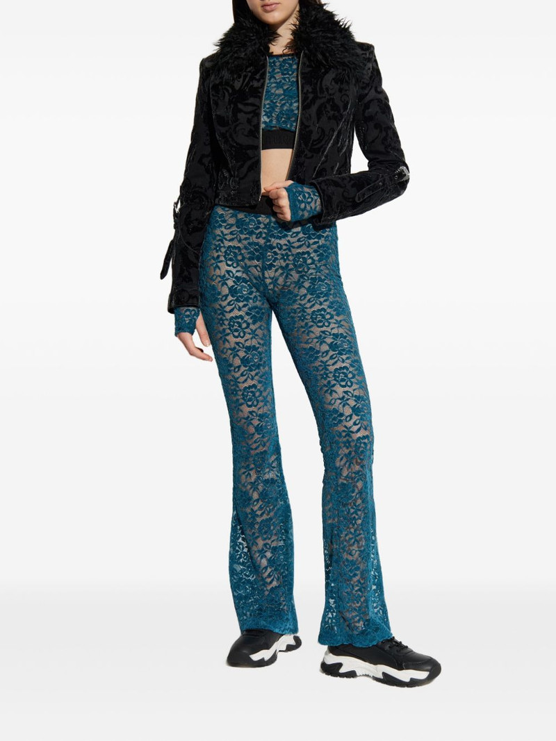 VERSACE JEANS COUTURE lace flared trousers outlook