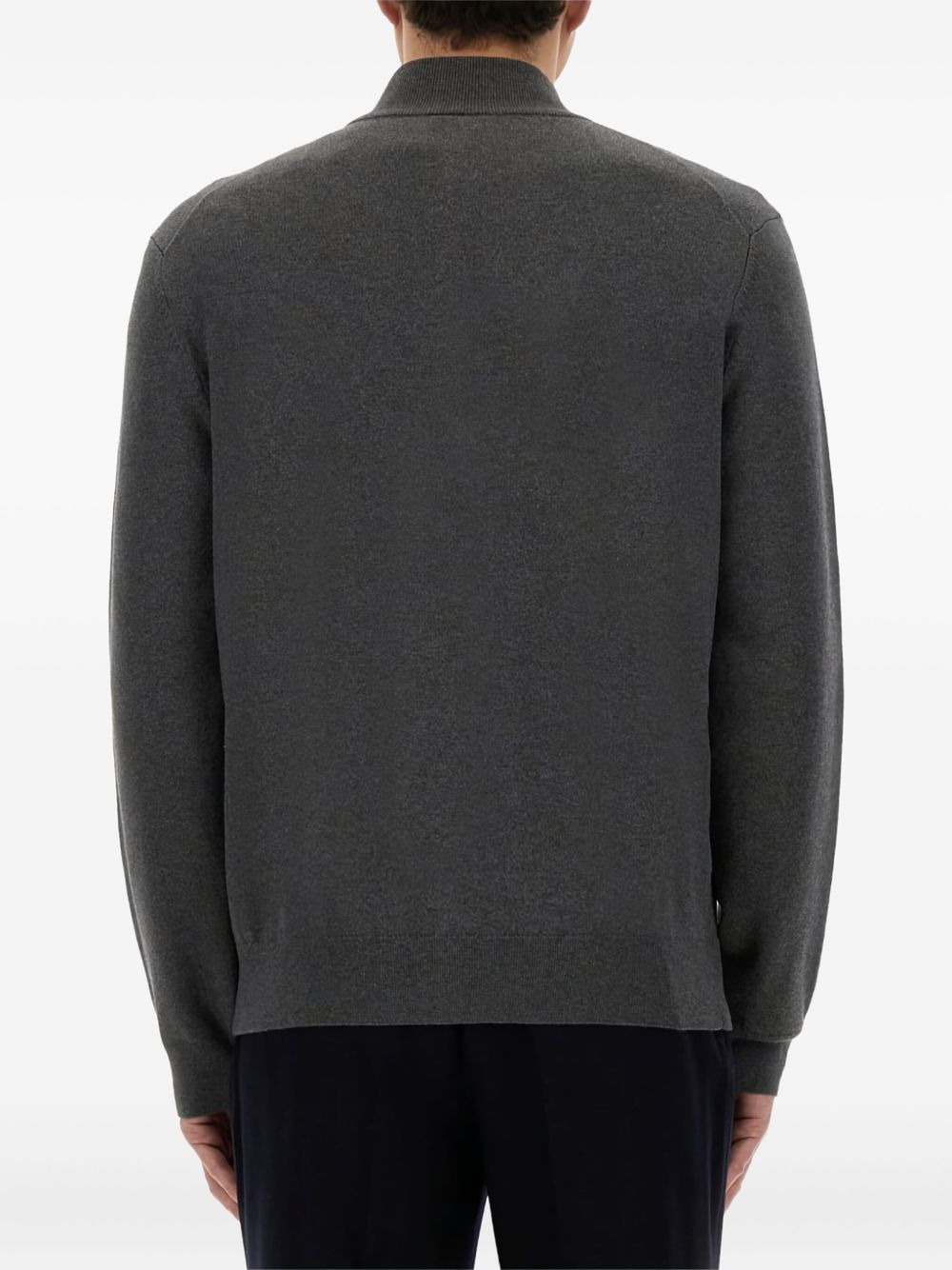 zip cotton cardigan - 3
