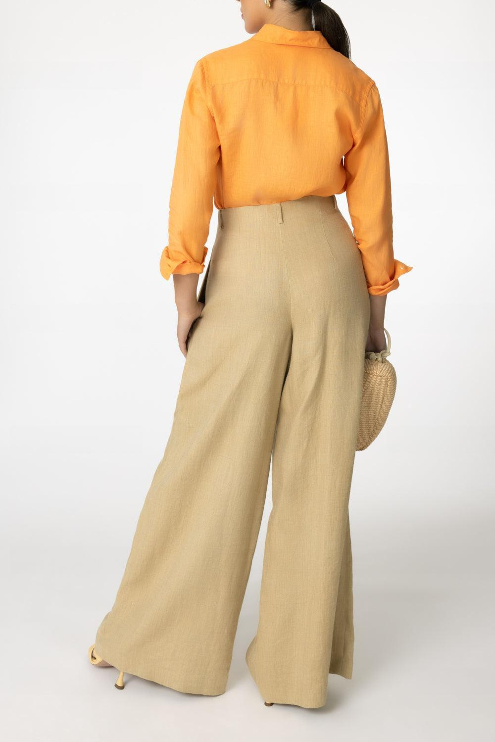 Long Sleeve Mod Shirt - Orange - 4