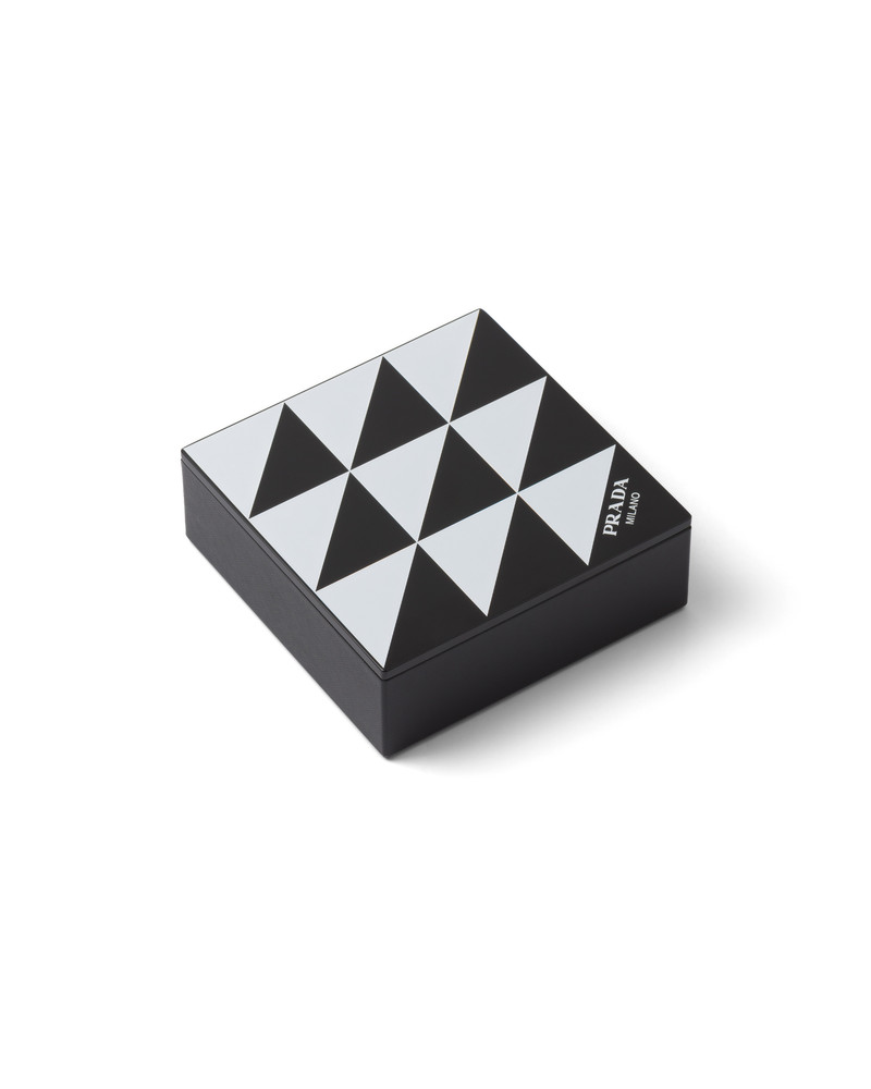 Wood and Saffiano leather box 1