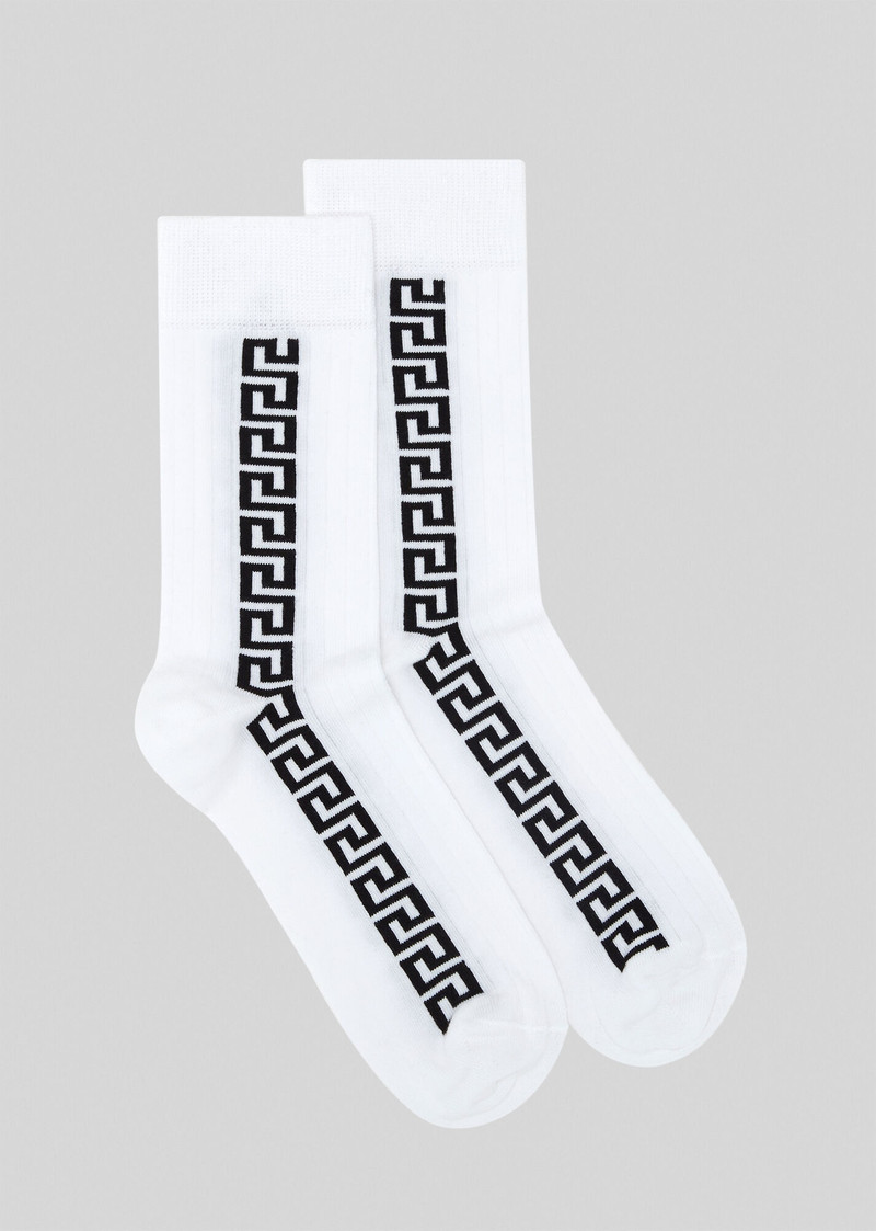 Greek Key Socks 1