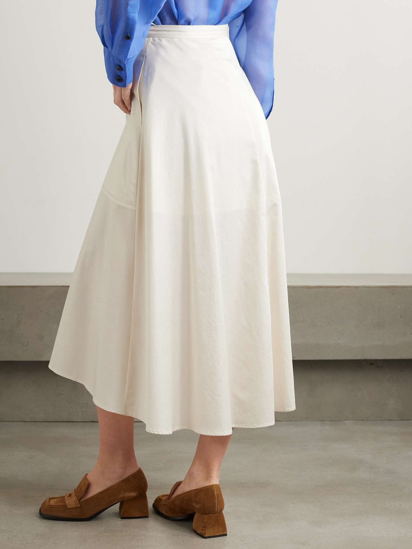 Alix cotton midi wrap skirt - 3