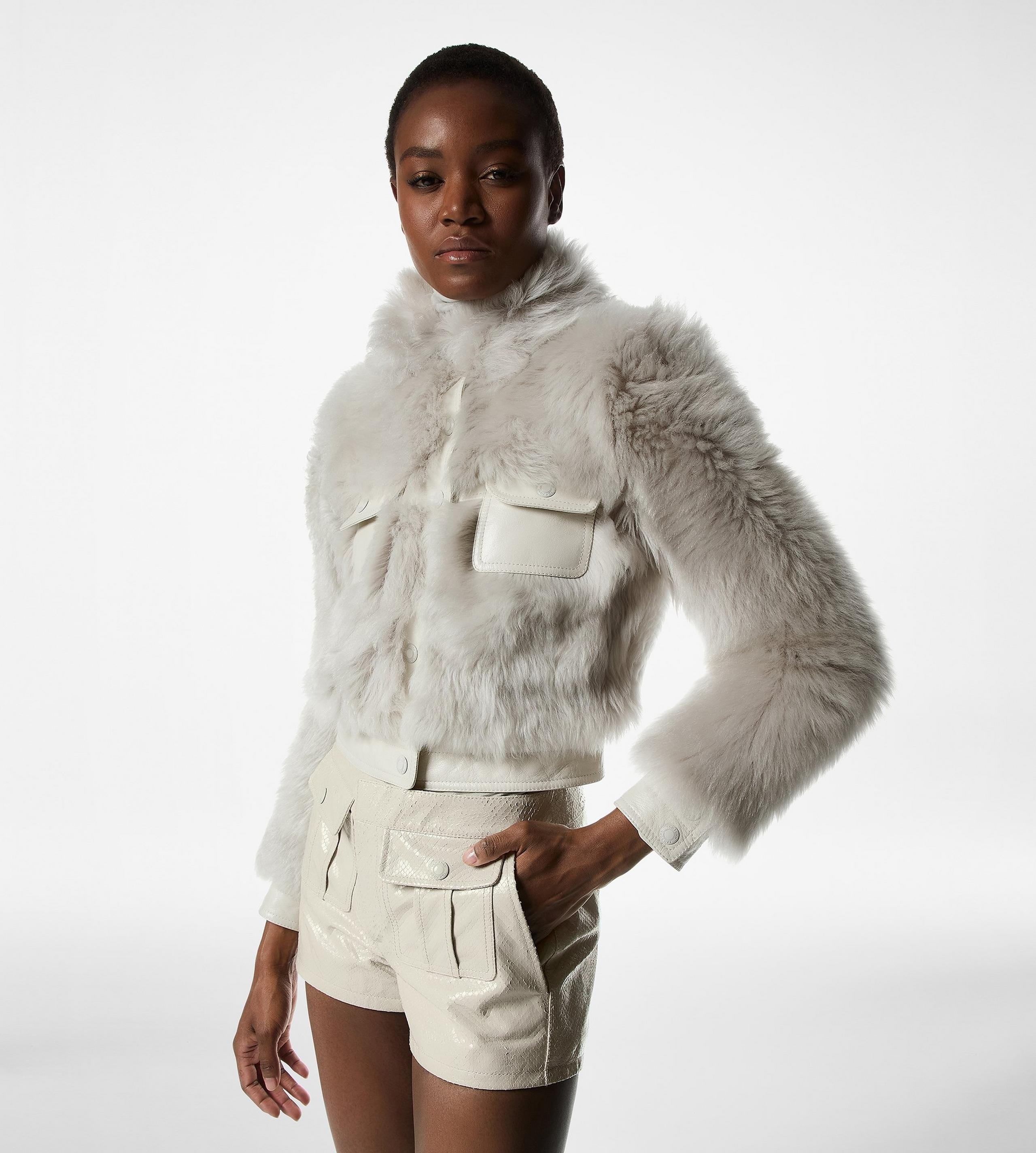 SOFT SHEARLING & GRAIN LUX GOAT LEATHER WESTERN JACKET - 2