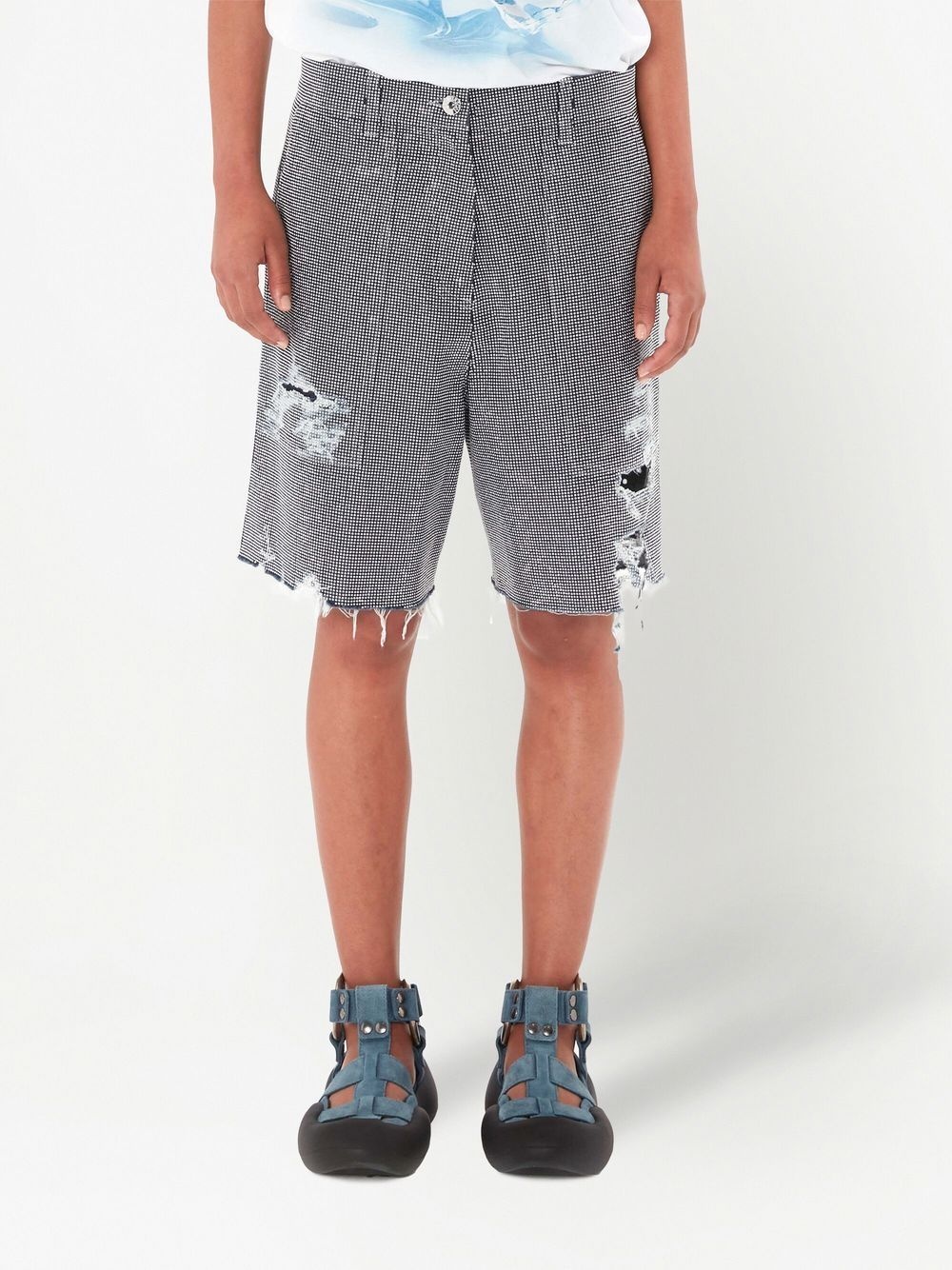 studded cotton shorts - 3