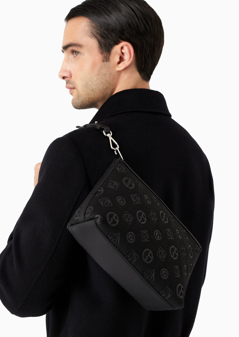 Fabric washbag with all-over logo 6