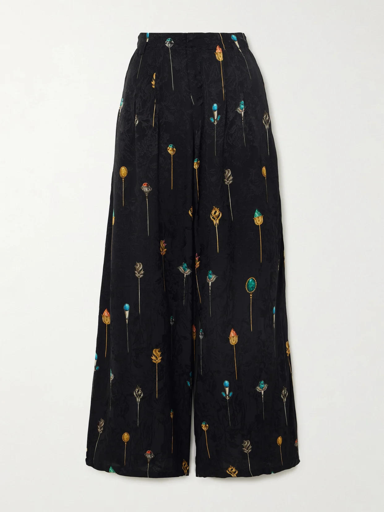 Piñon Ornamento Printed Jacquard Wide-leg Pants - 1