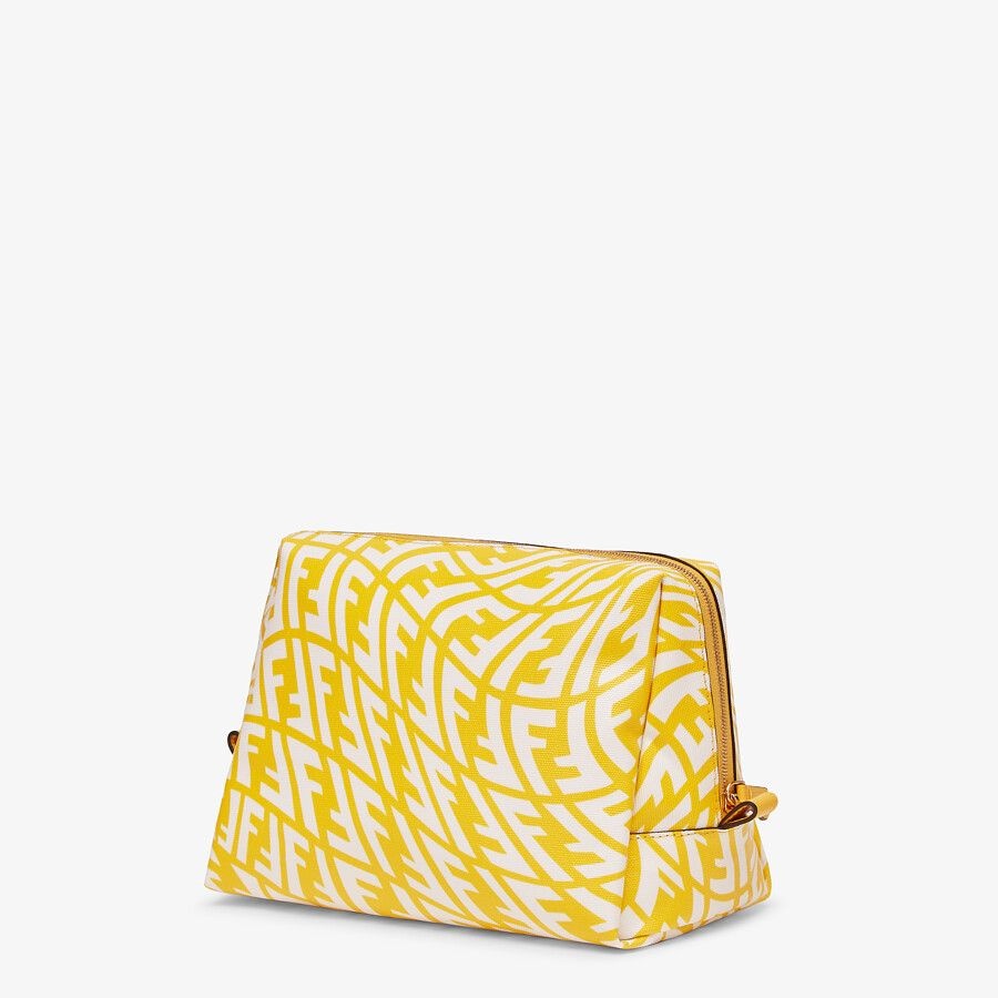 Yellow canvas toiletry case - 2