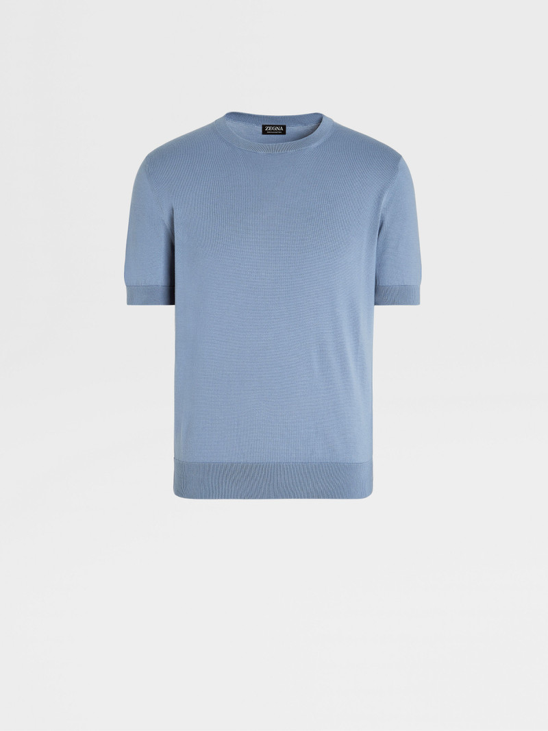 AVIO BLUE PREMIUM COTTON T-SHIRT 1