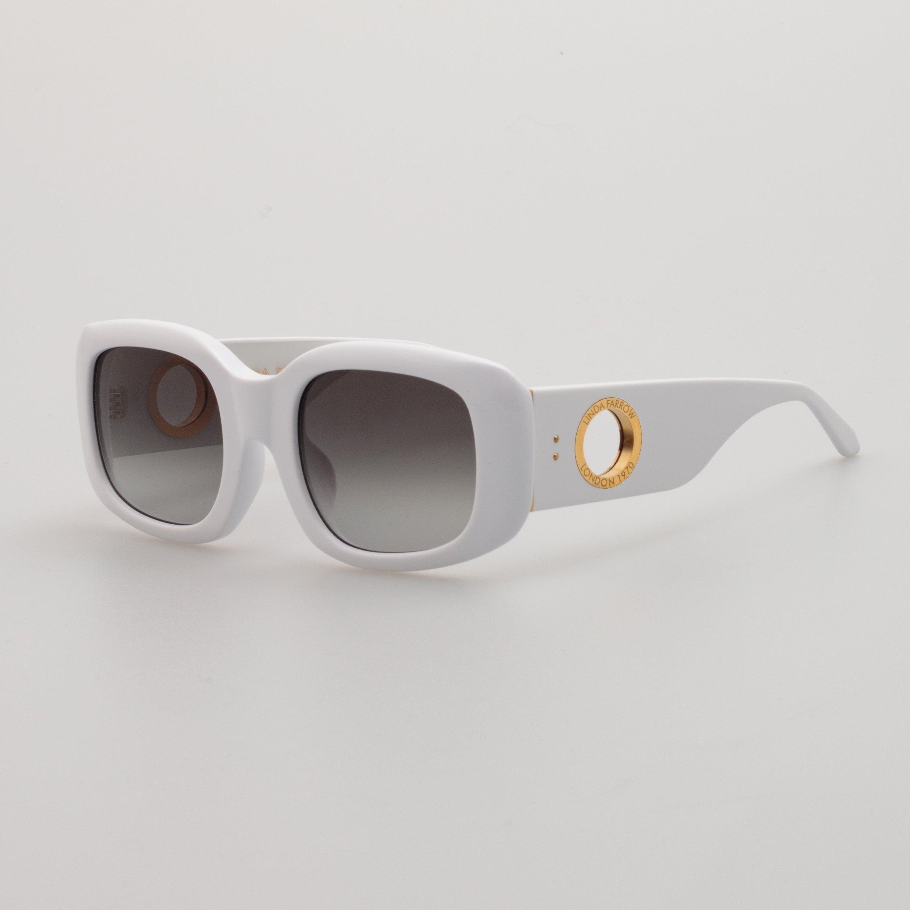 Celeste Oversize Sunglasses in White - 3