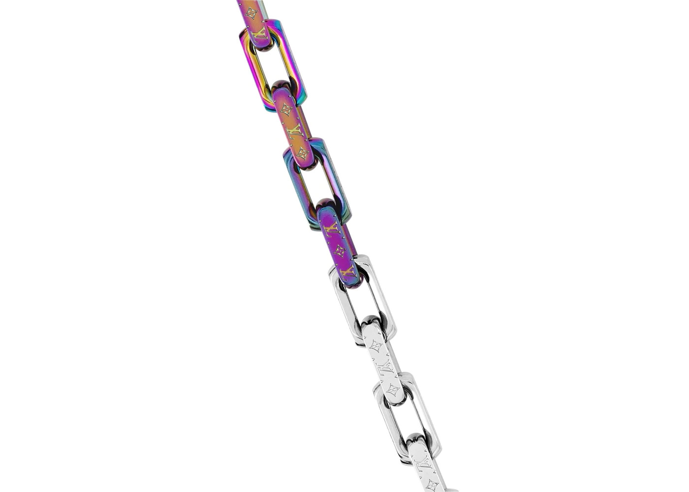 Louis Vuitton Chain Necklace Monogram Rainbow - 3