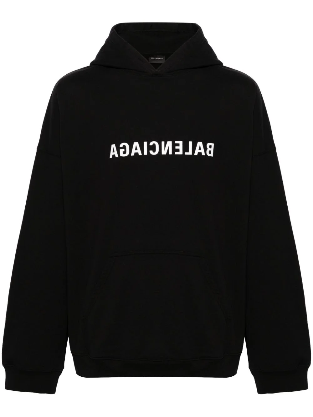 logo-print cotton hoodie - 1